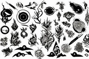 Nature taken over by technology tattoo idea