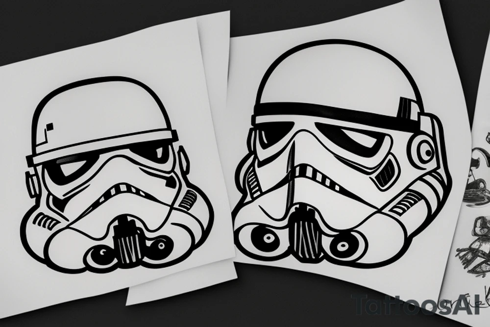 Star Wars Stormtrooper helmet tattoo idea