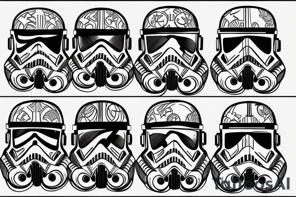 Star Wars Psychedelic Stormtrooper helmet tattoo idea