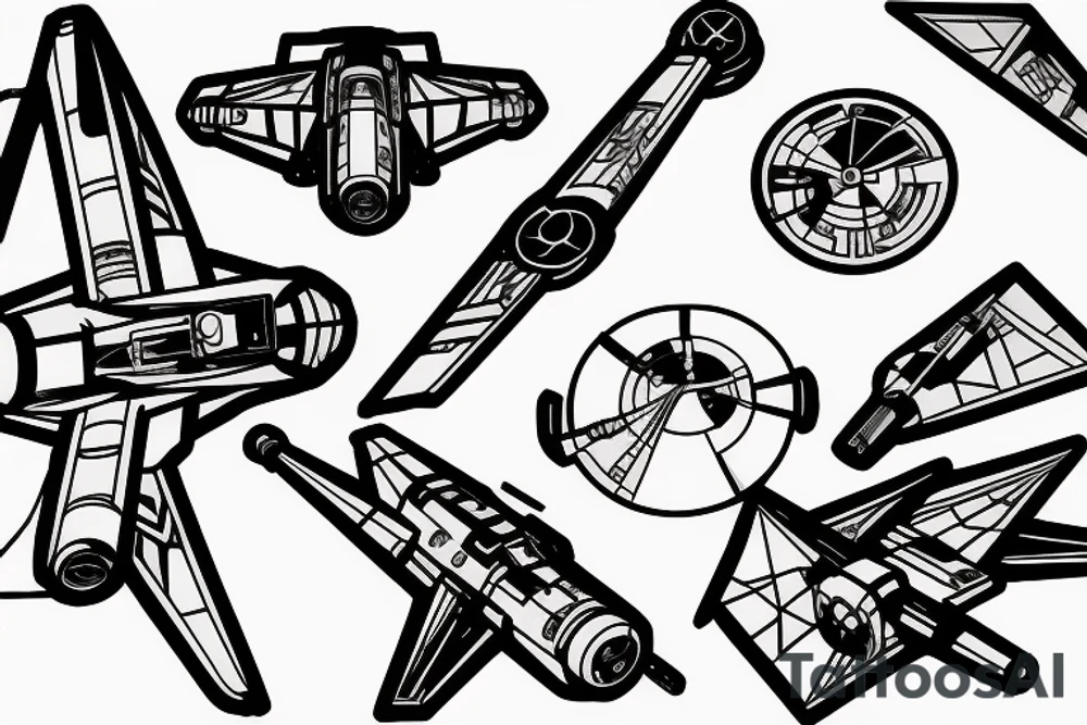 x-wing fighter tattoo idea
