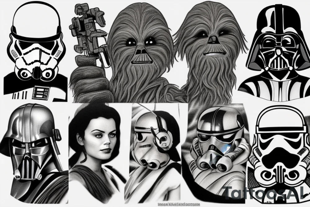 different star wars characters tattoo idea