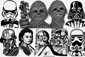 different star wars characters tattoo idea