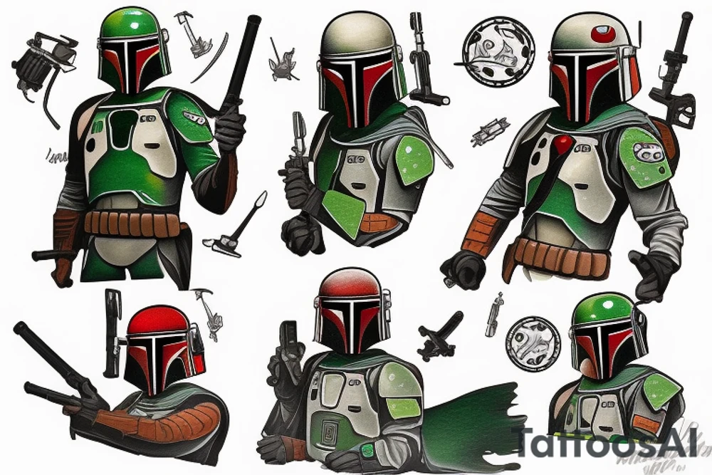 boba fett tattoo idea