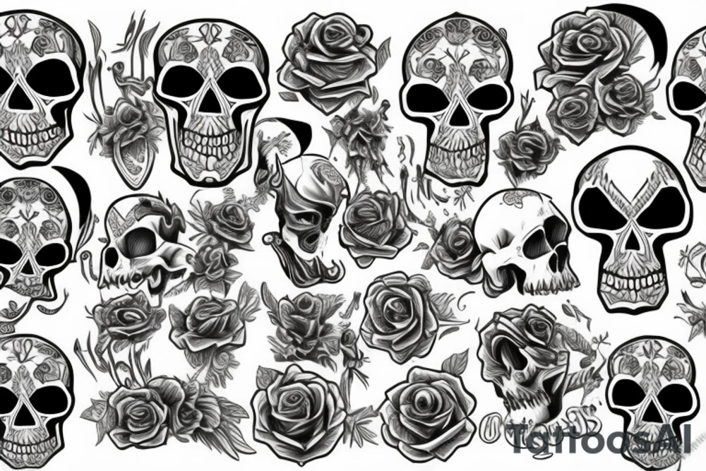 skulls tattoo idea