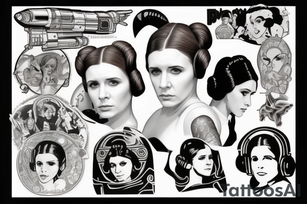princess leia tattoo idea
