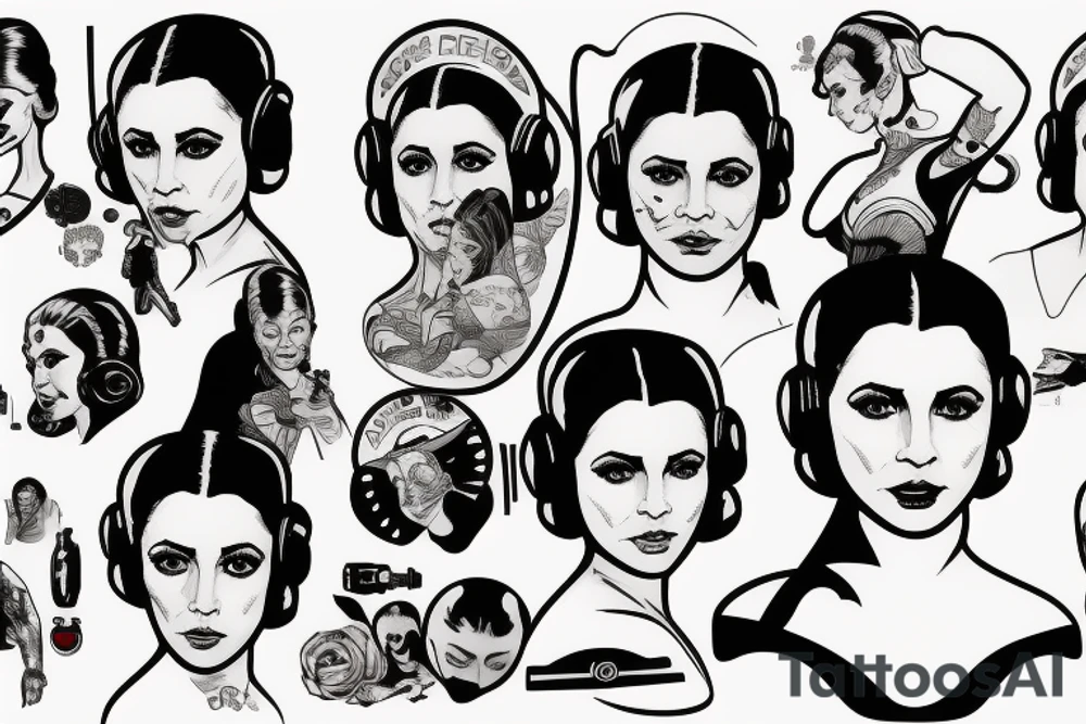 princess leia tattoo idea