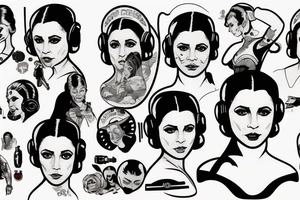 princess leia tattoo idea
