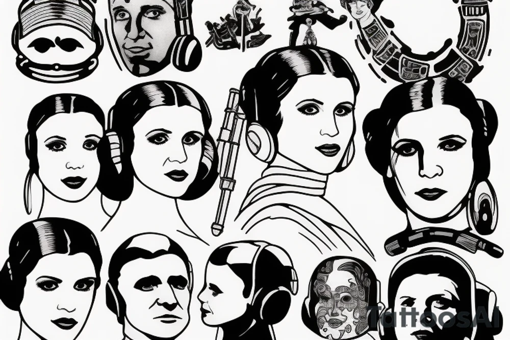 princess leia tattoo idea