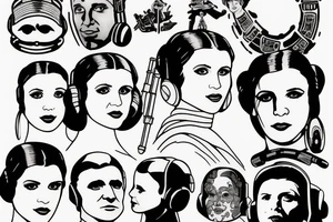 princess leia tattoo idea