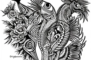 Totem pole animals tattoo idea