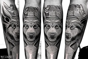 Totem pole animals tattoo idea