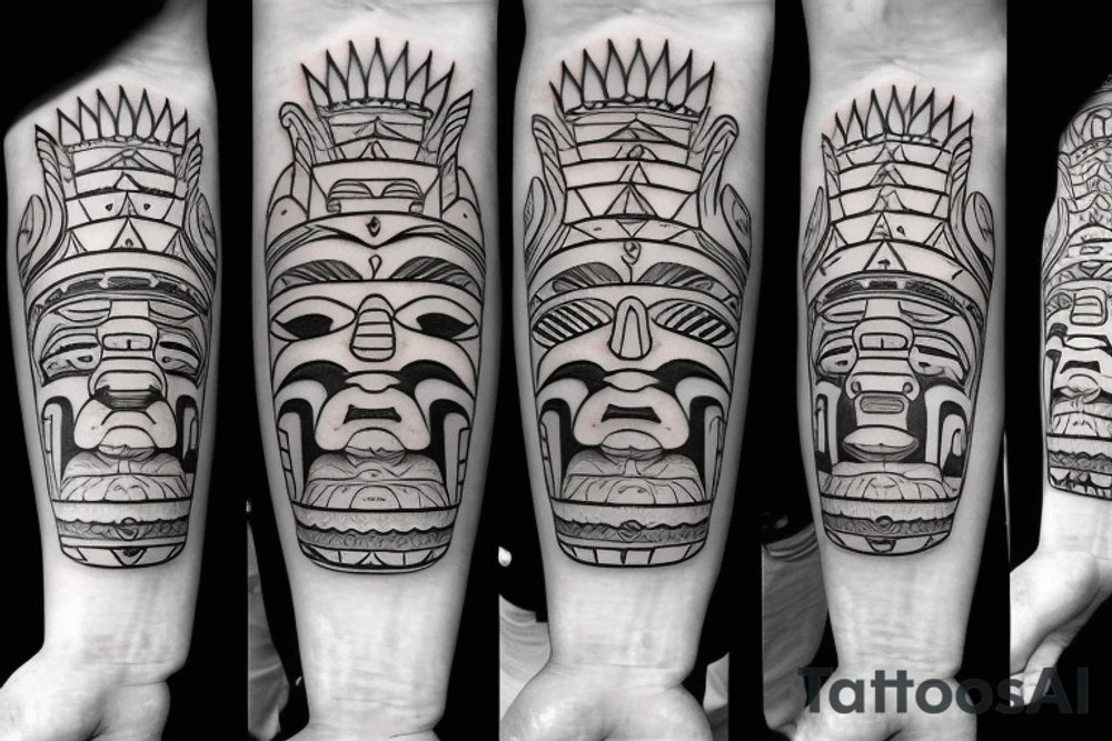 Totem pole heads tattoo idea