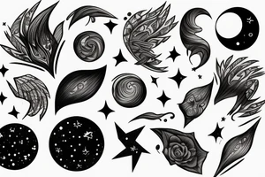Storm in the night sky tattoo idea