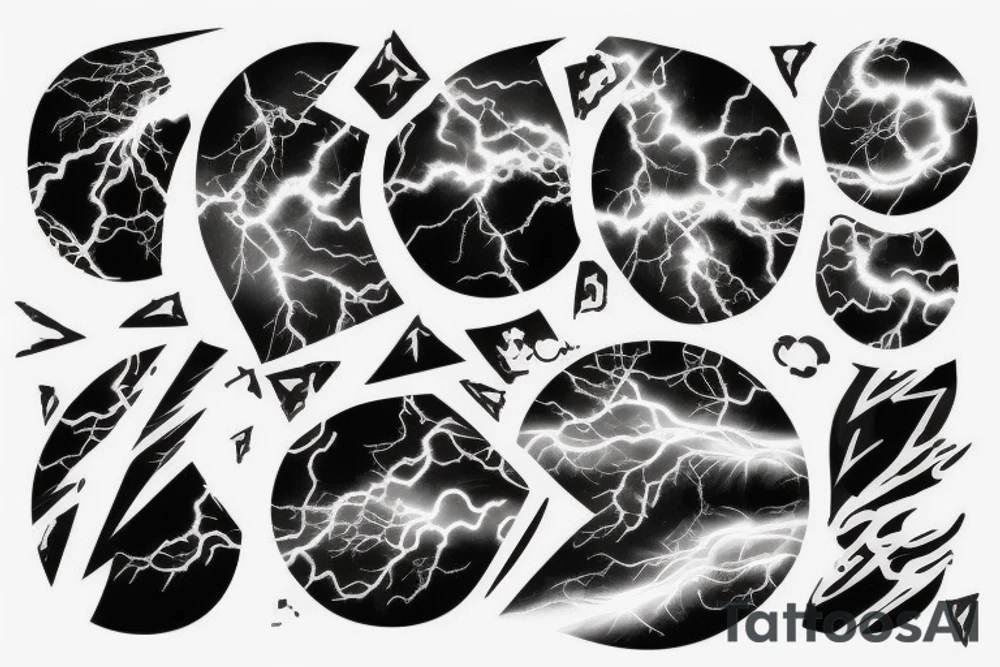 Lightning Storm in the night sky on the chest tattoo idea