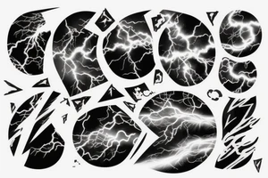 Lightning Storm in the night sky on the chest tattoo idea