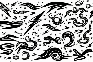 Lightning Storm in night sky tattoo idea