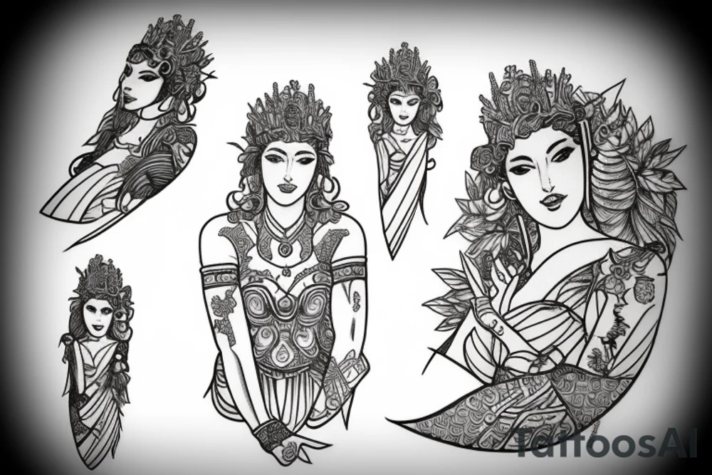 Hera the Greek goddess tattoo idea