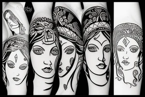 Hera the Greek goddess tattoo idea