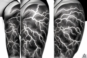 Lightning Storm in night sky big tattoo idea