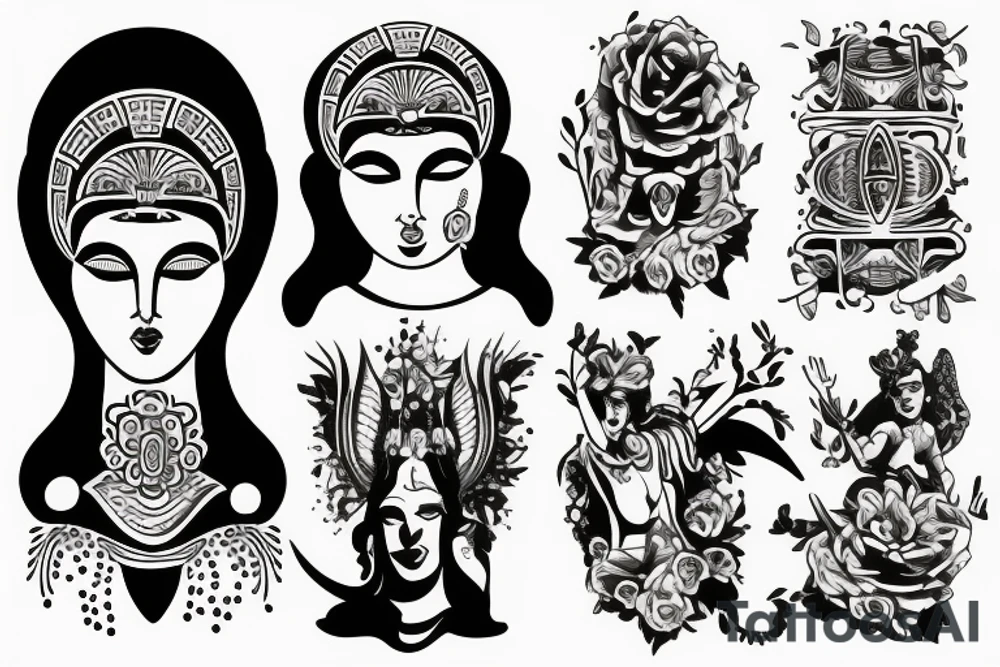 Statue of Hera tattoo idea