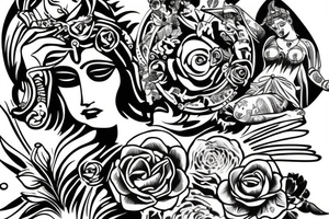Statue of Hera tattoo idea
