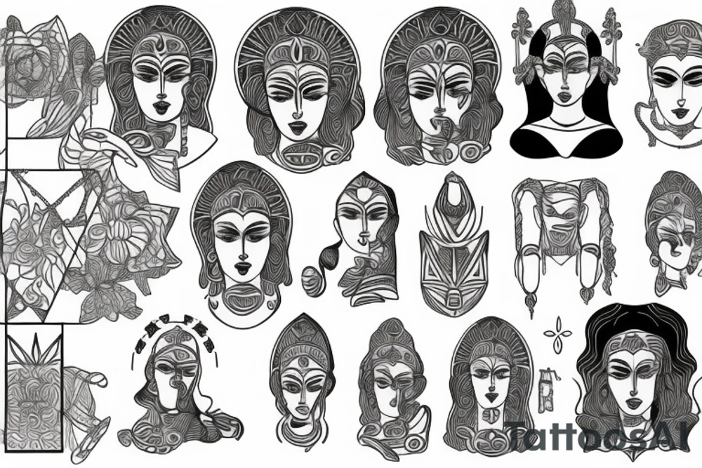 Statue of Hera tattoo idea