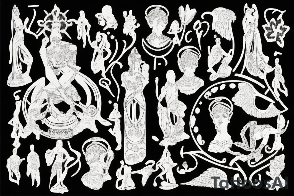 Statue of Hera tattoo idea