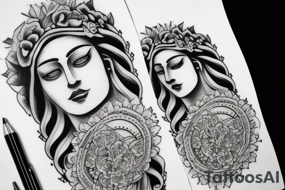 Statue of Hera tattoo idea