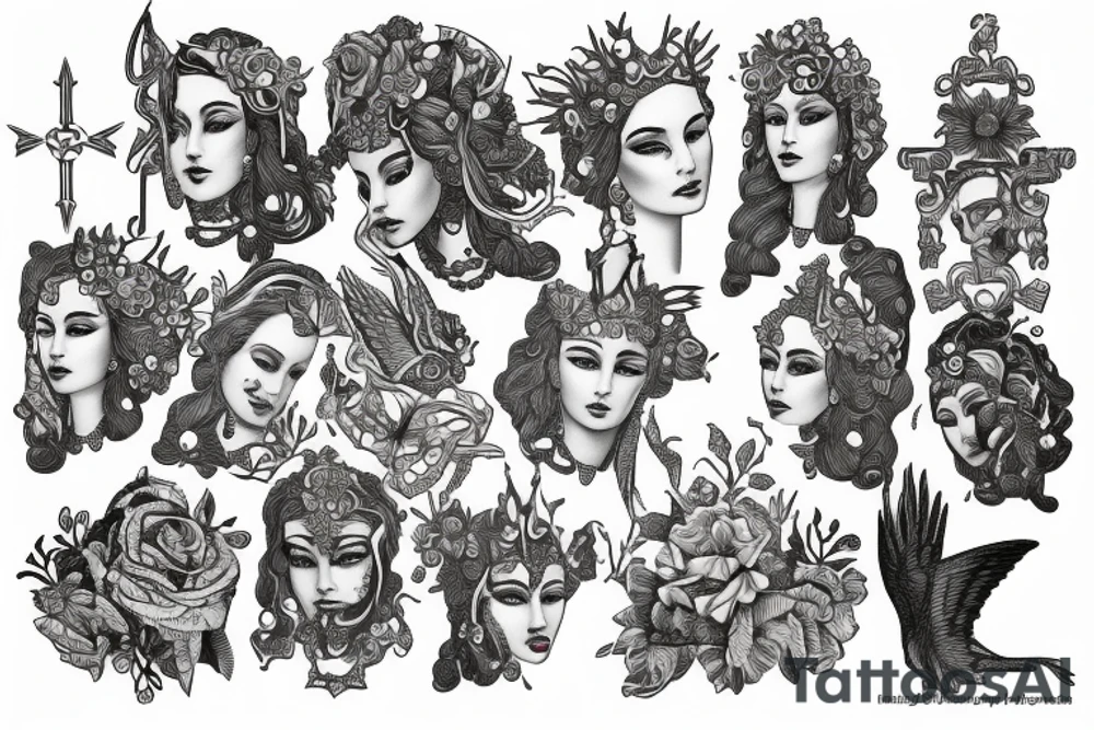 Statue of Hera tattoo idea