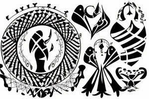 Family with 3 brothers, one sister tattoo idea