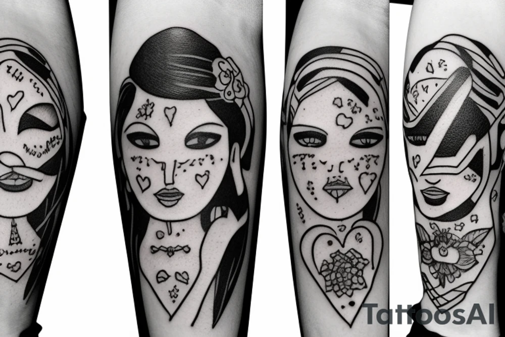 Family with 3 brothers, one sister tattoo idea