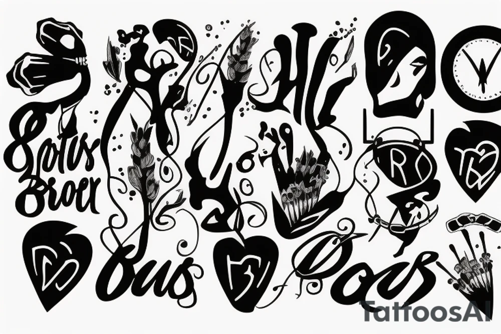 3 brothers and one sister tattoo idea