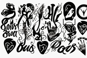 3 brothers and one sister tattoo idea