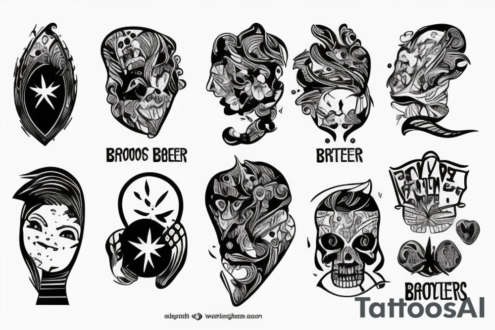 3 brothers and one sister tattoo idea