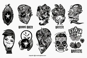3 brothers and one sister tattoo idea