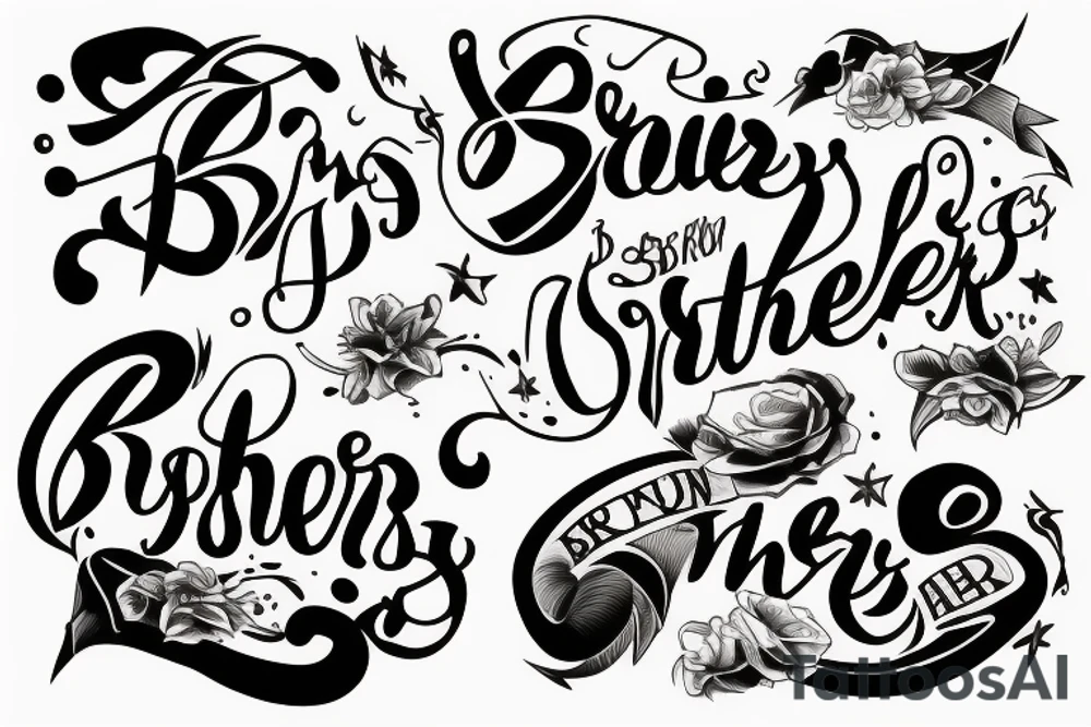 3 brothers and one sister tattoo idea