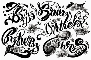 3 brothers and one sister tattoo idea