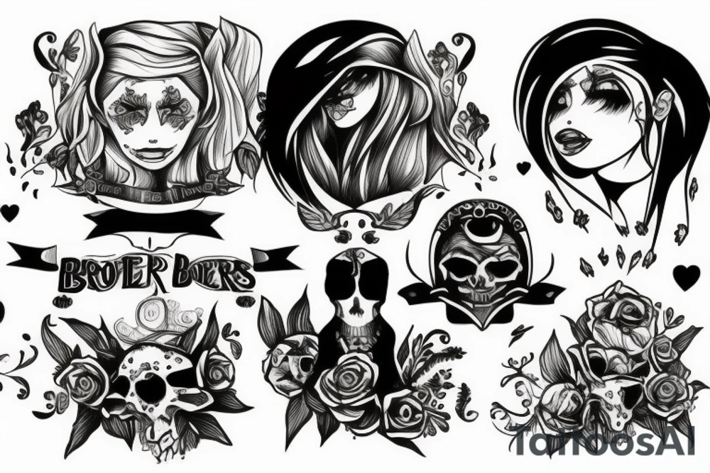 3 brothers and one sister tattoo idea