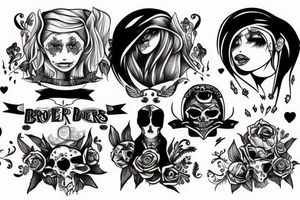 3 brothers and one sister tattoo idea