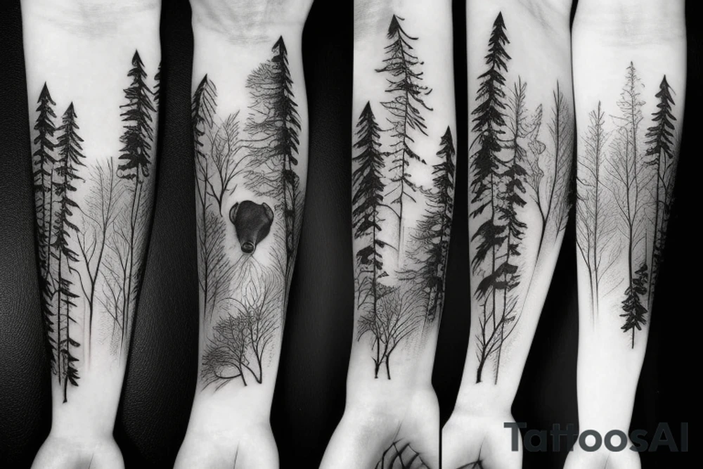 Forest animals tattoo idea