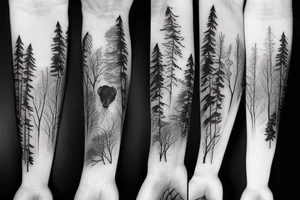 Forest animals tattoo idea