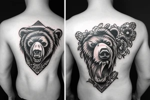 Man fighting a bear tattoo idea
