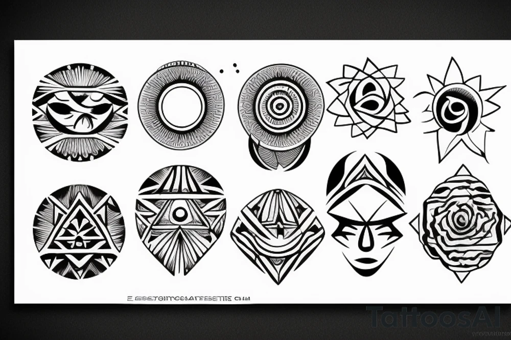 Esoteric sun tattoo idea