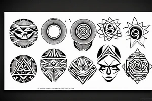 Esoteric sun tattoo idea