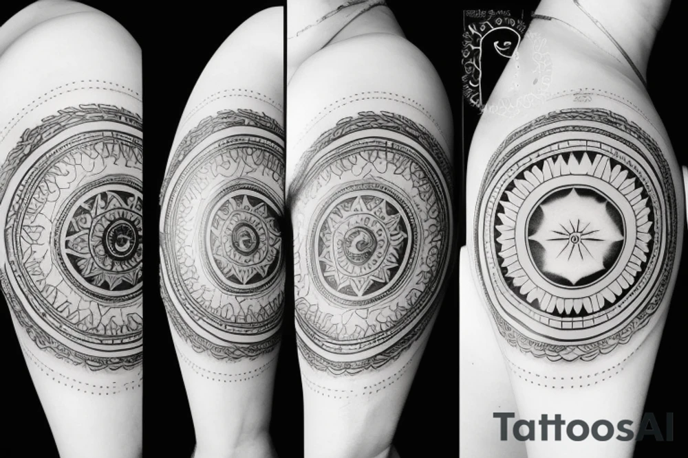 Esoteric sun tattoo idea