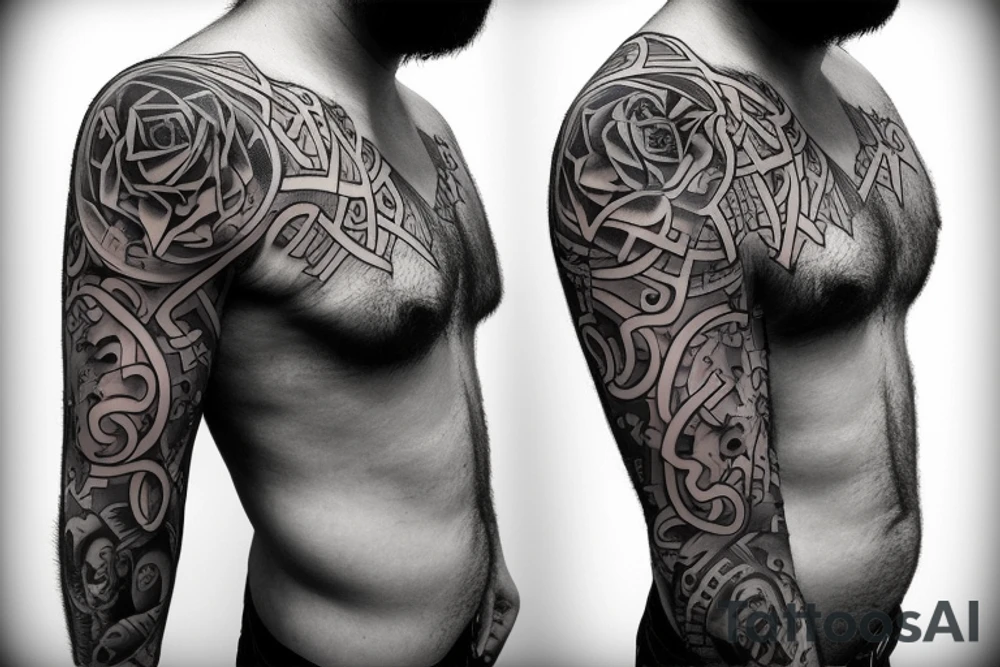 bears fighting chest tattoo tattoo idea