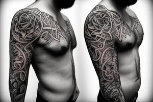 bears fighting chest tattoo tattoo idea