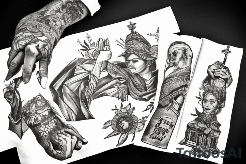 the history of Ukraine + the struggle for freedom + the price of freedom + sleeve tattoo tattoo idea