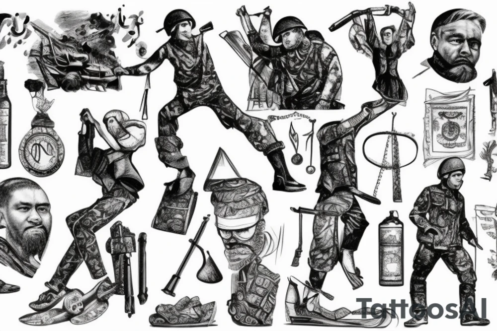 the history of Ukraine, struggle for freedom, war in Ukrain tattoo idea