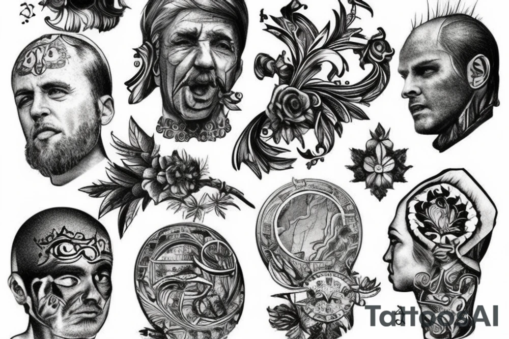 the history of Ukraine in one sketch tattoo idea